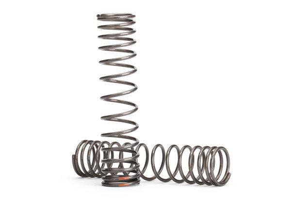 Traxxas 8443 Spring , shock , 139mm (Natural finish) (GTR) (progressive , 0.937 Rate , orange stripe) (2) - TRA8443