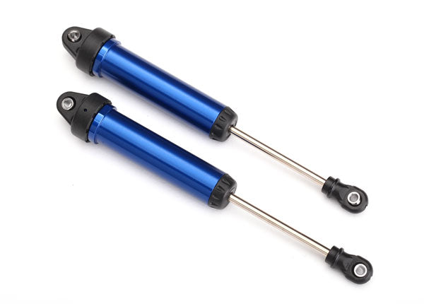 Traxxas 8451X Shocks , GTR , 134mm , aluminum (blue-anodized) (fully assembled w / o Springs) (Front , no threads) (2) - TRA8451X