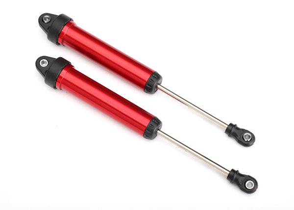 Traxxas 8461R Shocks , GTR , 160mm , aluminum (red-anodized) (fully assembled w / o Springs) (Rear , no threads) (2) - TRA8461R