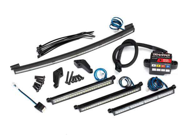 Traxxas 8485 LED light set, Complete (includes Front light Bar (2), Rear light bar, curved roof light bar, and high-voltage power amplifier) - TRA8485