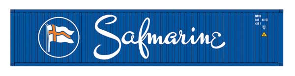 Intermountain Railway 40' Corrugated Container 2-Pack - Ready to Run -- Safmarine (blue, white) - 85-30265