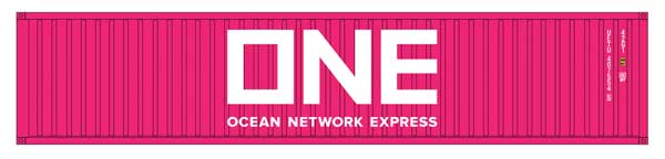 Intermountain Railway 40' Corrugated Container 2-Pack - Ready to Run -- Ocean Network Express ONE (magenta, white) - 85-30271