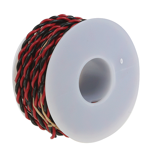 Wire Works Wire Works Two Conductor Hookup Wire - #20 Gauge - 25' -- Black & Red - 851-220100250