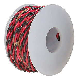 Wire Works Wire Works Two Conductor Hookup Wire - #22 Gauge - 30' -- Black & Red - 851-222070300