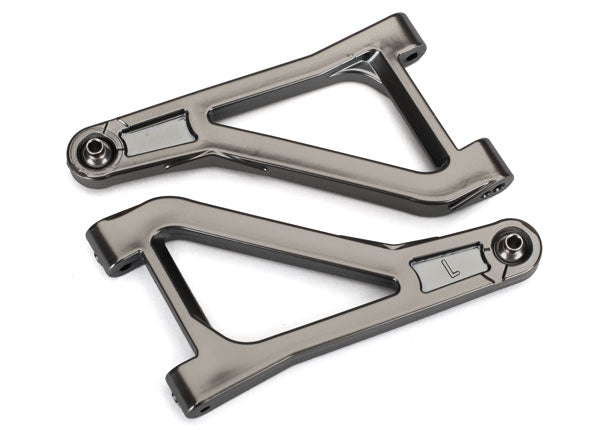 Traxxas 8531X Suspension Arms, upper (left & right) (satin black chrome-Plated) (assembled with hollow balls) - TRA8531X