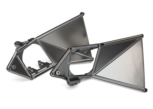 Traxxas 8534X Mounts, suspension arm, upper (Front) (left & right) (satin black chrome-Plated) - TRA8534X