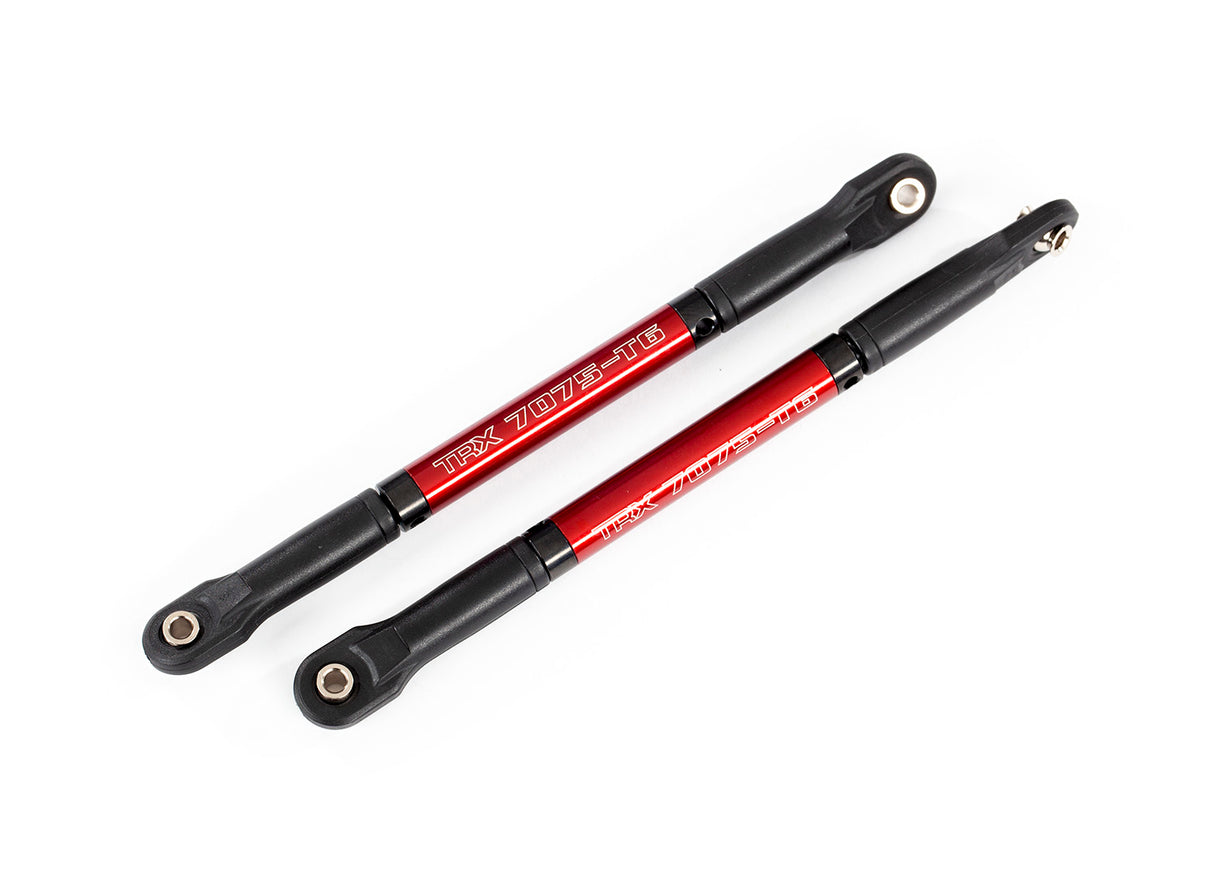 Traxxas 8619R Push rods , aluminum (red-anodized) , heavy duty (2) (assembled with rod ends and threaded Inserts) - TRA8619R