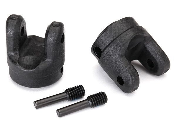 Traxxas 8658 Yokes, transmission (2)/ 4x15mm screw pins (2) - TRA8658