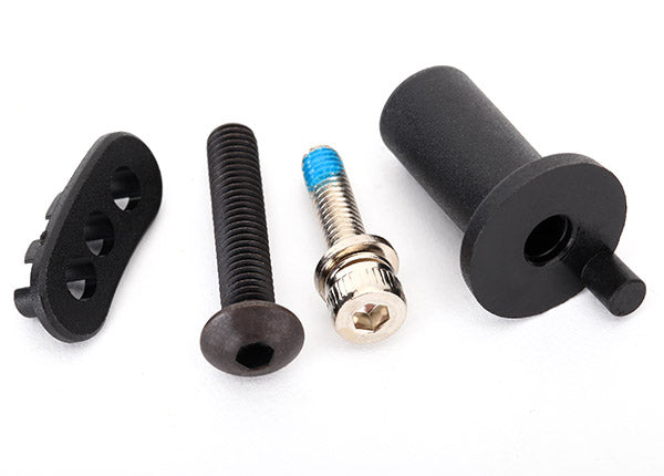 Traxxas 8661 Motor Mount hinge post/ fixed gear adapter/ 5x25mm BCS (1)/ 4x16mm CS with split and flat washer (1) - TRA8661