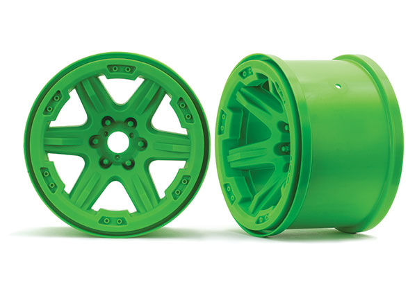 Traxxas 8671G Wheels, 3.8' (green) (2) (17mm splined) - TRA8671G