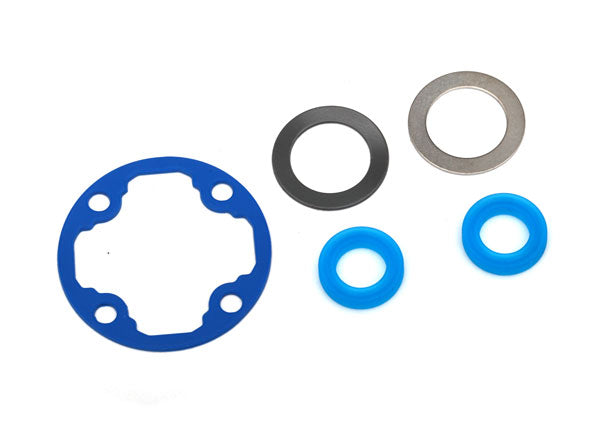 Traxxas 8680 Differential gasket/ x-rings (2)/ 12.2x18x0.5 metal washer (1)/ 12.2x18x0.5 PTFE-coated washer (1) - TRA8680