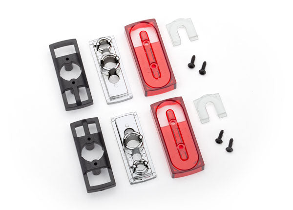 Traxxas 8814X Tail light lens (2) / tail light housing (2) / tail light housing Mount (2) / reverse lens (2) / 1.6x5 BCS (4) (left & right) - TRA8814X