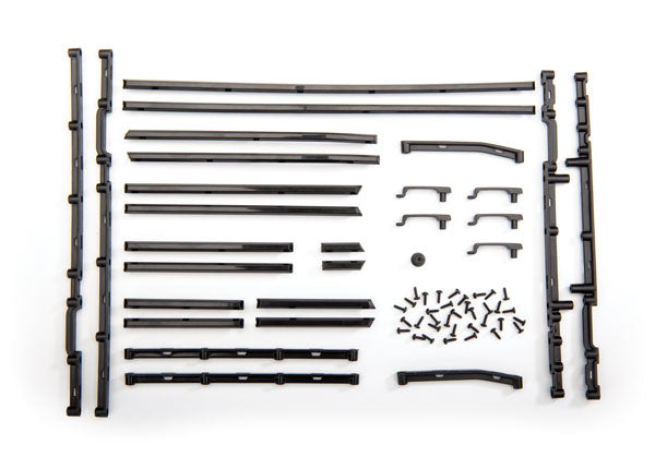 Traxxas 8815X Side trim , left & right (black) / side trim retainers (8) / door handles , left , right , & Rear / door handle Mount / 1.6x5 BCS (self-tapping) (42) - TRA8815X