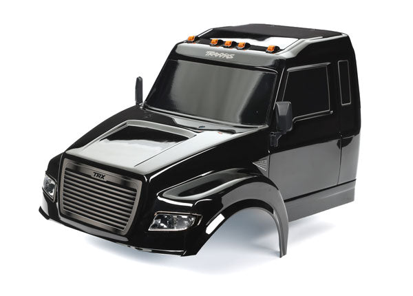 Traxxas 8823X Body, TRX-6 Ultimate RC Hauler, black (painted, decals applied) (includes headlight & roof light housings, side mirrors)