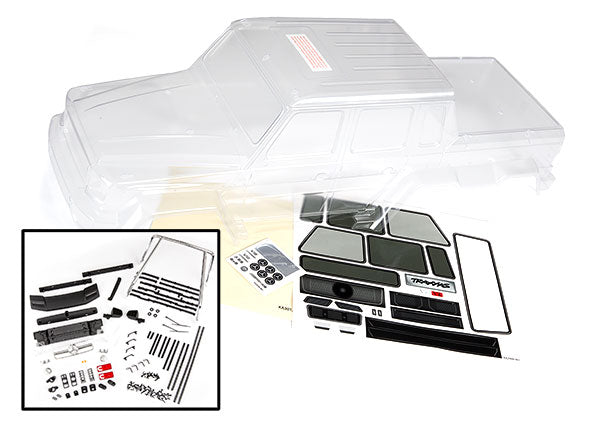 Traxxas 8825 Body , Mercedes-Benz G 63 (Clear , requires painting) / decals / window masks (includes grille , side mirrors , door handles , & windshield wipers) - TRA8825