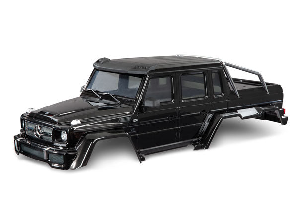 Traxxas 8825R Body , Mercedes-Benz G 63 , Complete (gloss black metallic) (includes grille , side mirrors , door handles , & windshield wipers) - TRA8825R