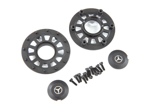 Traxxas 8875 Center caps (2) / beadlock rings (2) (requires #8255A extended stub axle) - TRA8875