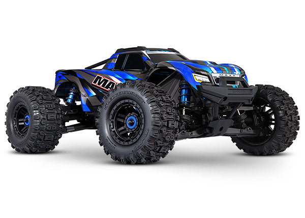 Traxxas 89086-4 Maxx w/ Widemaxx (Brushless) 1/10 scale monster truck. Fully assembled - Blue