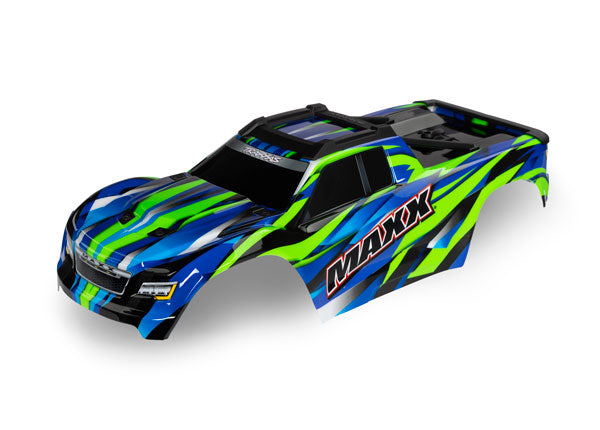 Traxxas 8918G Body, Maxx, Green (painted, decals applied) (fits Maxx with extended Chassis (352mm Wheelbase)) - TRA8918G