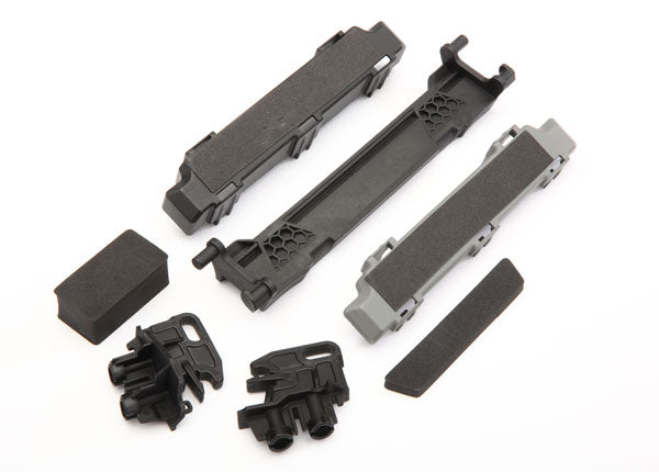 Traxxas 8919 Battery hold-down/ Mounts (Front & Rear)/ battery compartment spacers/ foam pads - TRA8919