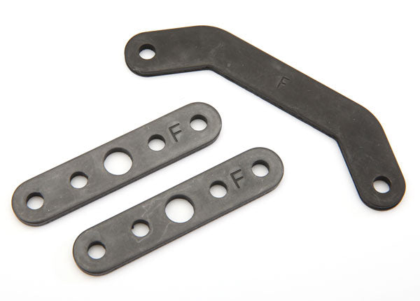 Traxxas 8926 Bulkhead tie bar, Front, upper (1)/ Lower (2) (steel) - TRA8926