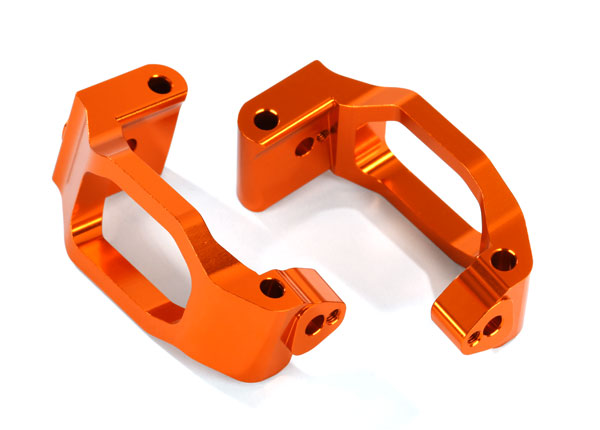 Traxxas 8932A Caster blocks (c-hubs), 6061-T6 aluminum (orange-anodized), left & right/ 4x22mm pin (4)/ 3x6mm BCS (4)/ retainers (4) - TRA8932A