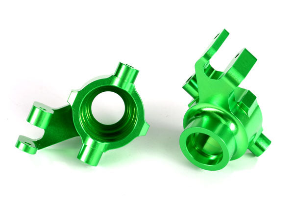 Traxxas 8937G Steering blocks, 6061-T6 aluminum (green-anodized), left & right - TRA8937G
