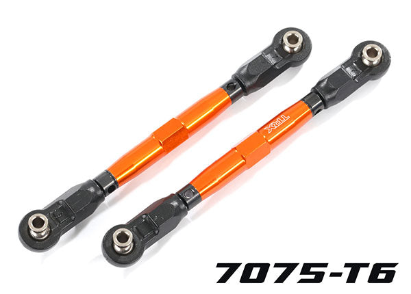 Traxxas 8948A Toe links, Front (TUBES orange-anodized, 7075-T6 aluminum, stronger than titanium) (88mm) (2)/ rod ends, Rear (4)/ rod ends, Front (4)/ aluminum wrench (1) - TRA8948A