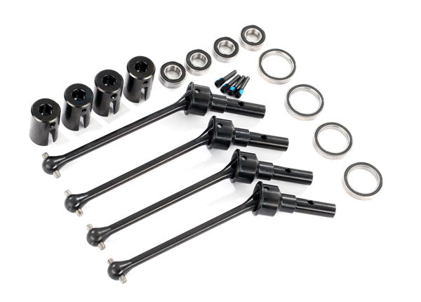 Traxxas 8950X Driveshafts, steel constant-velocity (assembled), Front or Rear (4) (#8654, 8654G, or 8654R and #7758, 7758G, or 7758R required for a Complete set) - TRA8950X
