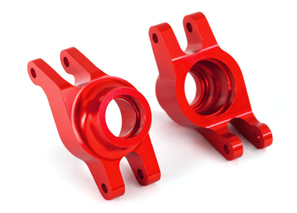 Traxxas 8952R Carriers, stub Axle (red-anodized 6061-T6 aluminum) (Rear) (2) - TRA8952R