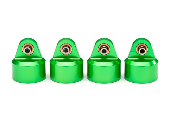 Traxxas 8964G Shock caps , aluminum (green-anodized) , GT-Maxx shocks (4) - TRA8964G