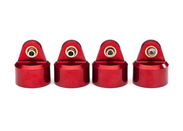 Traxxas 8964R Shock caps, aluminum (red-anodized), GT-Maxx shocks (4) - TRA8964R