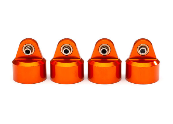 Traxxas 8964T Shock caps, aluminum (orange-anodized), GT-Maxx shocks (4) - TRA8964T