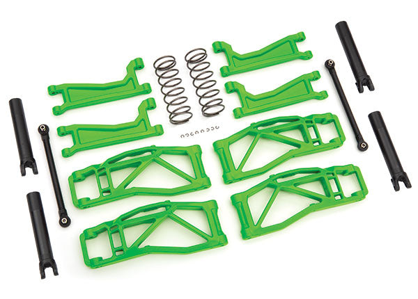 Traxxas 8995G Suspension kit, WideMaxx™, Green (includes Front & Rear Suspension Arms, Front toe links,outer half shafts (extended), Rear shock Springs) - TRA8995G