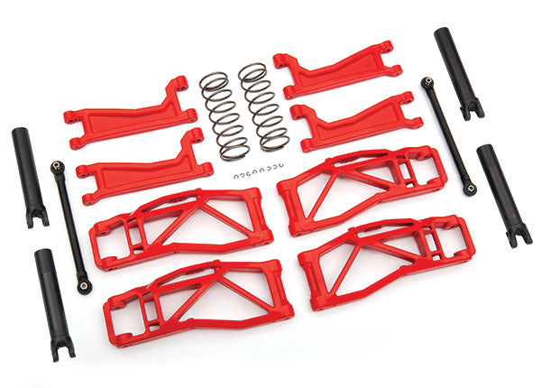 Traxxas 8995R Suspension kit, WideMaxx, - Red (includes Front & Rear Suspension Arms, Front toe links, outer half shafts (extended), Rear shock Springs) - TRA8995R