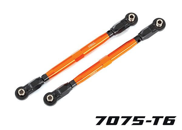 Traxxas 8997A Toe links, Front (TUBES orange-anodized, 6061-T6 aluminum) (2) (for use with #8995 WideMaxx suspension kit) - TRA8997A