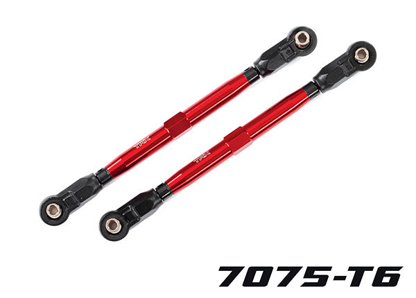 Traxxas 8997R Toe links, Front (TUBES - Red-anodized, 6061-T6 aluminum) (2) (for use with #8995 WideMaxx suspension kit) - TRA8997R