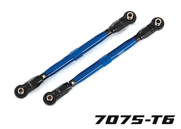 Traxxas 8997X Toe links, Front (TUBES - Blue-anodized, 6061-T6 aluminum) (2) (for use with #8995 WideMaxx suspension kit) - TRA8997X