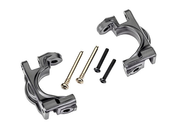 Traxxas 9032-GRAY Caster blocks (c-hubs), extreme heavy duty, - Gray (left & right)/ 3x32mm hinge pins (2)/ 3x20mm BCS (2) (for use with #9080 upgrade kit)