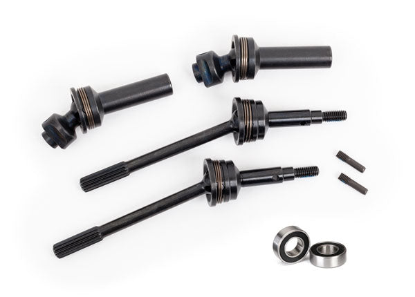 Traxxas 9052R Driveshafts, Rear, extreme heavy duty, steel-spline constant-velocity with 6mm stub axles (Complete assembly) (2) (for use with #9080 upgrade kit) - TRA9052R