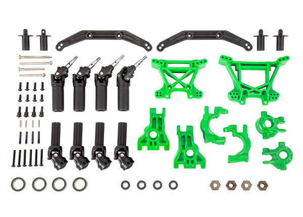 Traxxas 9080G Outer Driveline & Suspension Upgrade Kit, extreme heavy duty, Green - TRA9080G