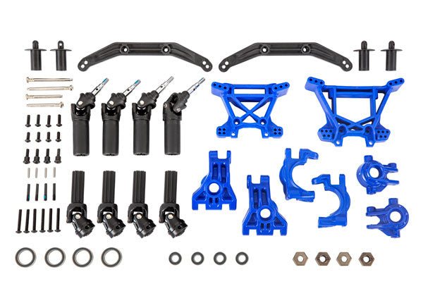 Traxxas 9080X Outer Driveline & Suspension Upgrade Kit, extreme heavy duty, - Blue - TRA9080X