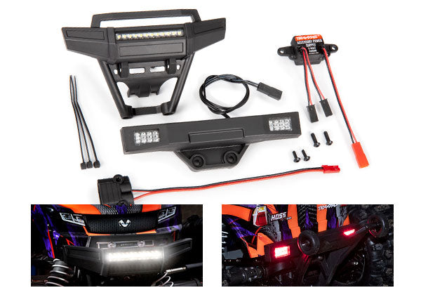 Traxxas 9095 LED light set, Complete (includes Front and Rear bumpers with LED lights, 3-volt accessory power supply, and power tap connector (with cable) (fits #9011 Body) - TRA9095