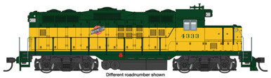 Walthers Mainline HO EMD GP9 Phase II with Chopped Nose - Standard DC -- Chicago & North Western(TM) #4502 (yellow, green)