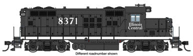 Walthers Mainline HO EMD GP9 Phase II with Chopped Nose - Standard DC -- Illinois Central #8394 (black, white)