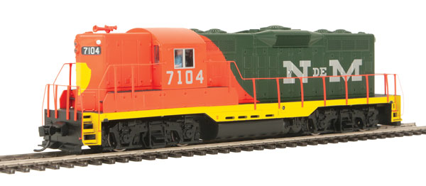 Walthers Mainline EMD GP9 Phase II with High Hood - Standard DC -- National Railways of Mexico NdeM #7104 - 910-10469