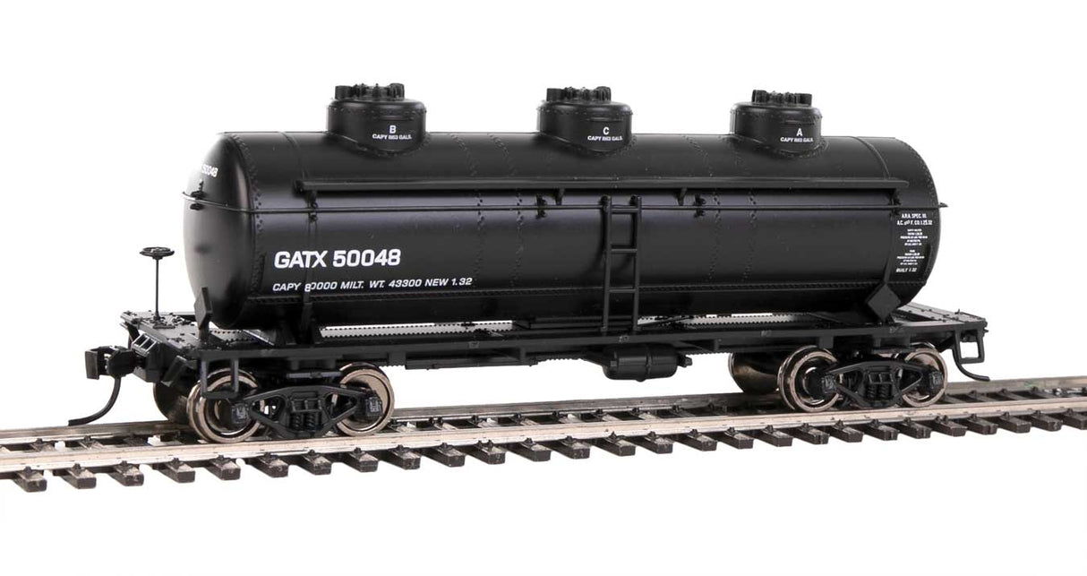 Walthers Mainline 36' 3-Dome Tank Car - Ready to Run -- GATX #50048 - 910-1131