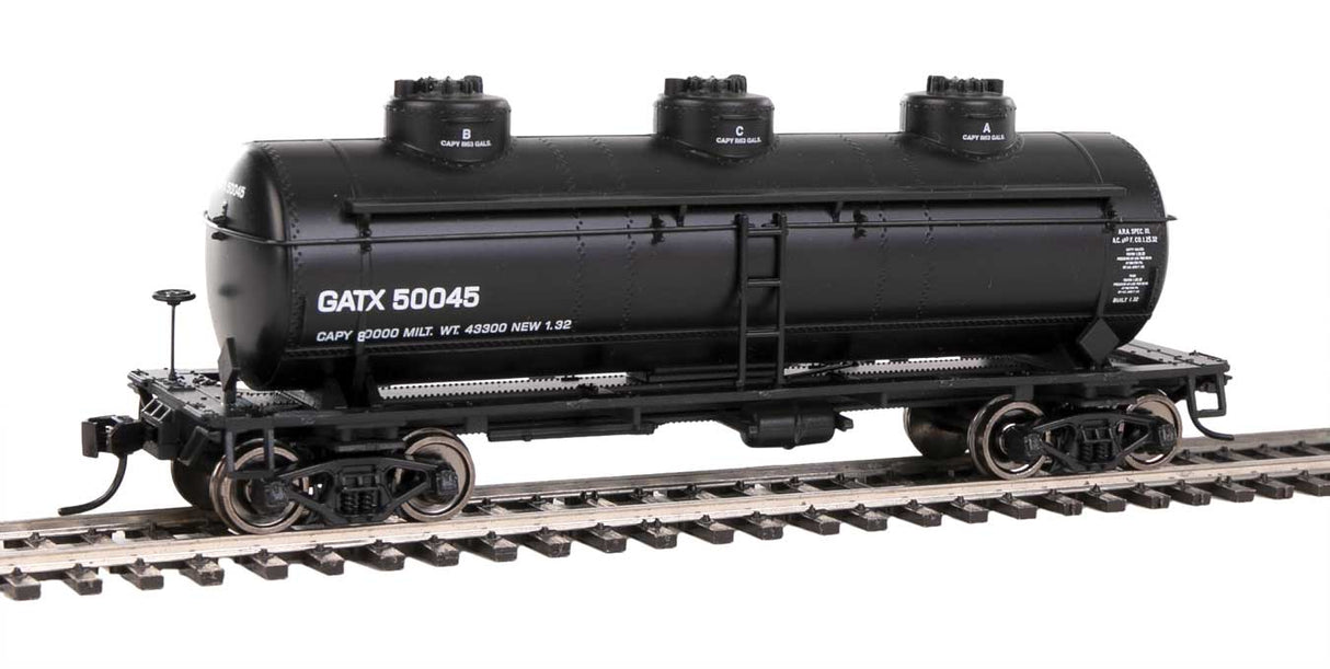 Walthers Mainline 36' 3-Dome Tank Car - Ready to Run -- GATX #50045 - 910-1132
