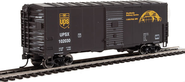 Walthers Mainline 40' Association of American Railroads (AAR) Modernized 1948 Boxcar -- United Parcel Service(R) UPSX #102036 (brown, gold, Bow Tie logo) - 910-1177