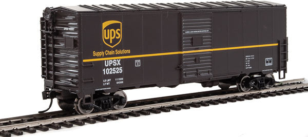 Walthers Mainline 40' Association of American Railroads (AAR) Modernized 1948 Boxcar -- United Parcel Service(R) UPSX #102525 (brown, gold, Modern Shield logo) - 910-1179